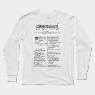 Macbeth First Page Long Sleeve T-Shirt